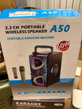 A50 Portable Wireless Karaoke Speaker 60W