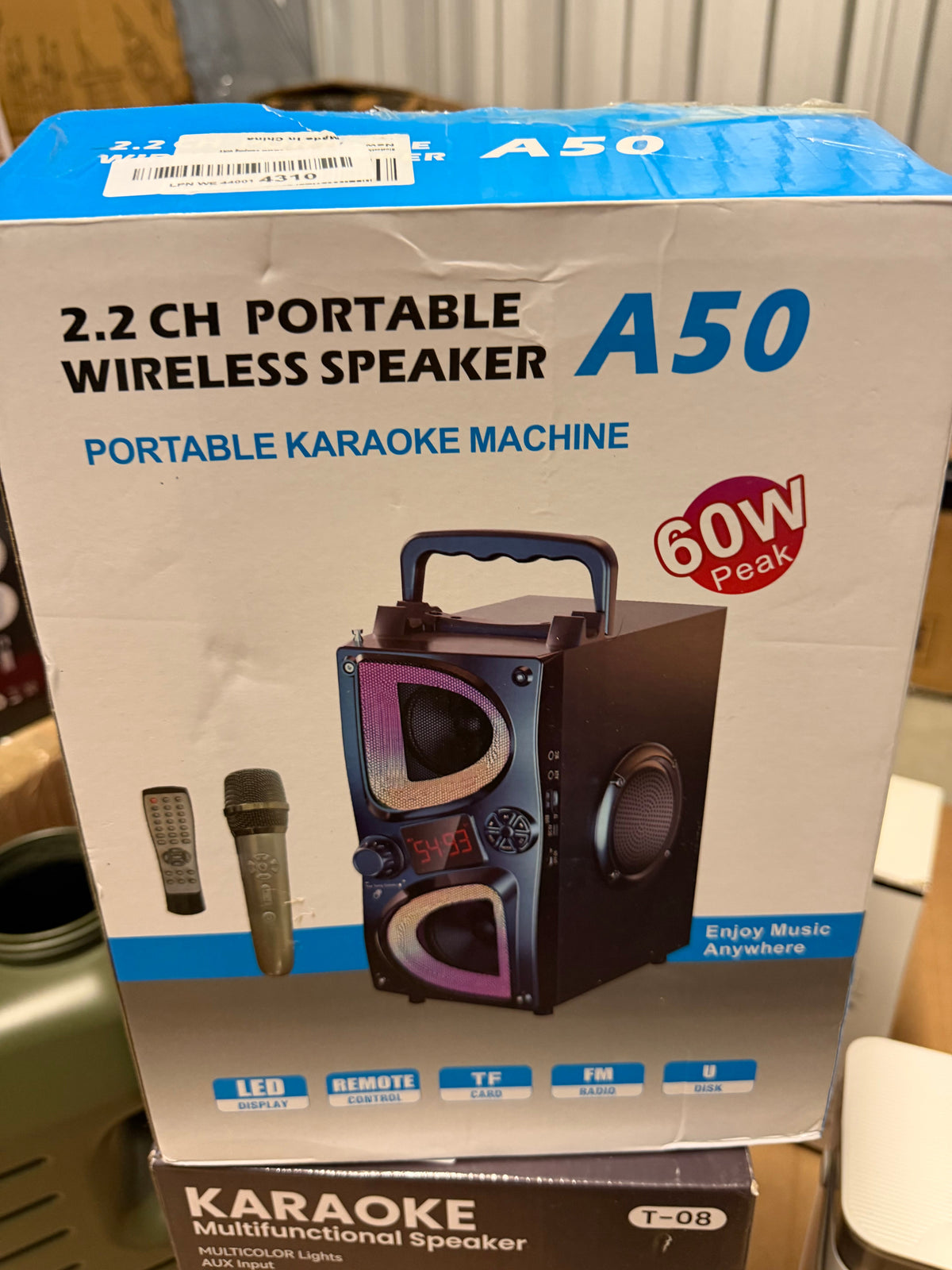 A50 Portable Wireless Karaoke Speaker 60W