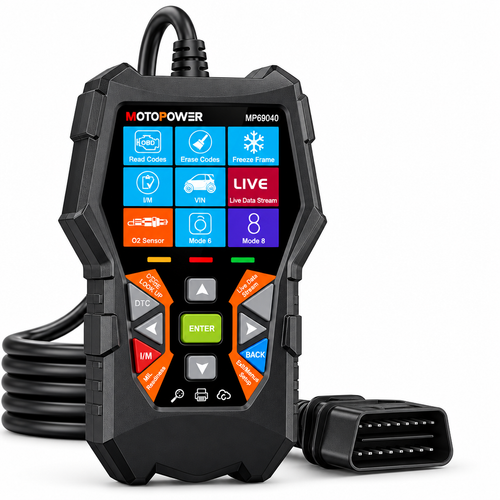 MotoPower MP69040 OBD2 Car Diagnostic Scanner – 2024 Latest Version